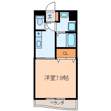 ユーミーボナール(1K/1階)の間取り写真