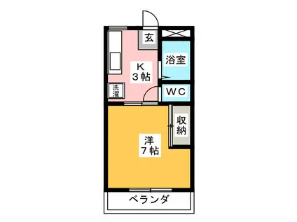 サンシティVAN(1K/2階)の間取り写真