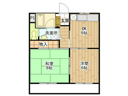 マンションみずほIII(2DK/3階)の間取り写真