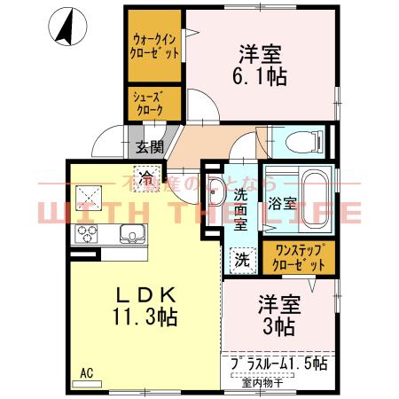 ベルフォーレ(2LDK/1階)の間取り写真