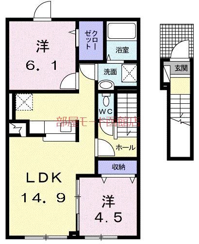 トアジィーム メゾン(2LDK/2階)の間取り写真
