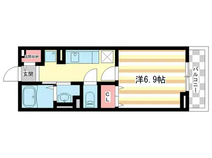 ETOILE(1K/2階)の間取り写真