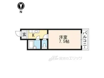 ヴェルデ六反田(1K/2階)の間取り写真