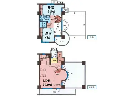 フィールトレイン(2LDK/5階)の間取り写真