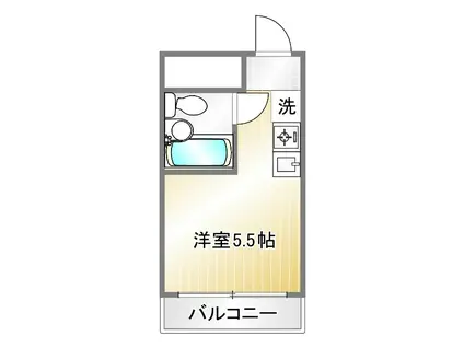 ラ・レジダンス・ド・エリール(ワンルーム/14階)の間取り写真