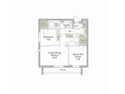 MGBハウス(2LDK/1階)の間取り写真