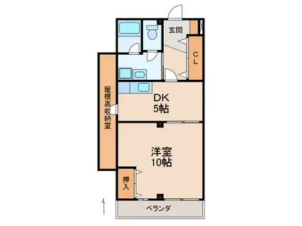 シーサイド弥生I(1DK/3階)の間取り写真