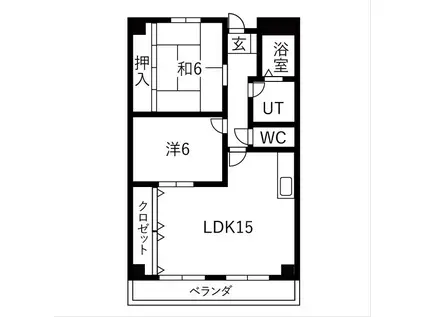 ノーザンピア(2LDK/1階)の間取り写真