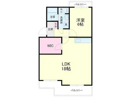 スカイシャトウ城山I(1SLDK/4階)の間取り写真