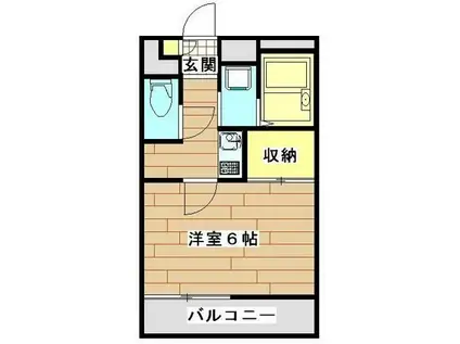 レオパレスアルビレオ(1K/3階)の間取り写真