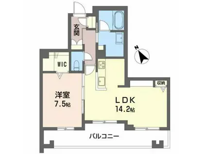 MONOLITH(1LDK/2階)の間取り写真