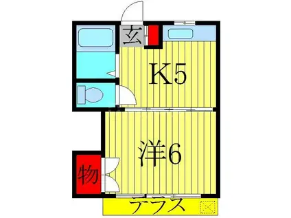 ユーハッチビル(1K/3階)の間取り写真