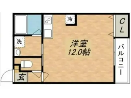 ルミナーレ(ワンルーム/1階)の間取り写真