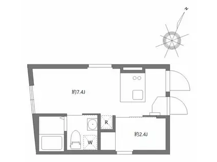 アピチェ南千住 A棟(1DK/3階)の間取り写真