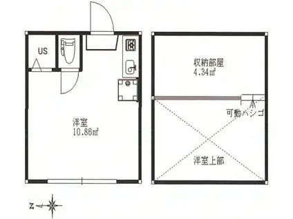 フェリスシック(ワンルーム/1階)の間取り写真