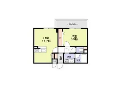 門戸厄神・M社計画工事(1LDK/1階)の間取り写真