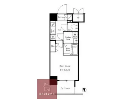 ルーエ本町(1K/11階)の間取り写真