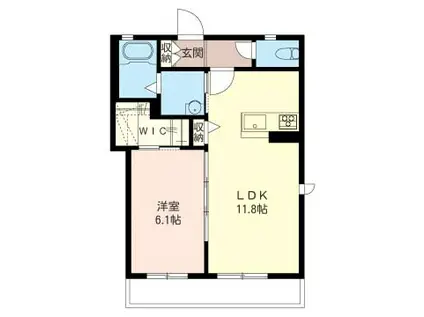 シャーメゾン SOLEIL F.T(1LDK/2階)の間取り写真
