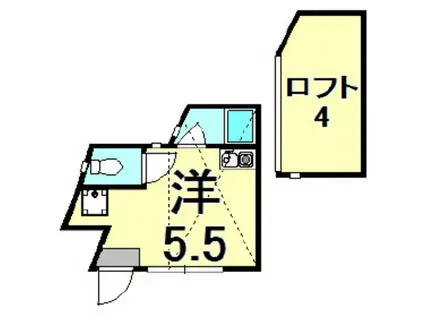 リック上甲東園(ワンルーム/1階)の間取り写真