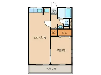 コーポ孝(1LDK/1階)の間取り写真