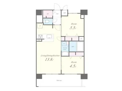 セイワパレス美章園駅前(2LDK/10階)の間取り写真