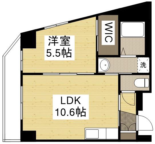リーベンルミエール(1LDK/5階)の間取り写真