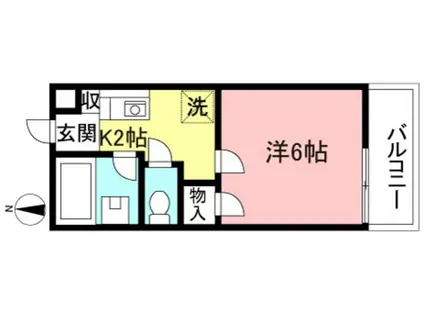 クレールハイムC(1K/1階)の間取り写真