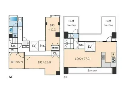 イルミナート白金(3LDK/5階)の間取り写真