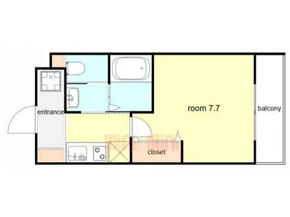 ROOST南武庫之荘(1K/3階)の間取り写真