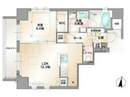 本郷三丁目 3方 初期安 1LDK(1LDK/4階)の間取り写真