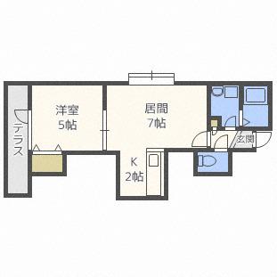 プラザ元町(1LDK/2階)の間取り写真