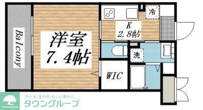 クリオ ラモード学芸大学II(1K/1階)の間取り写真