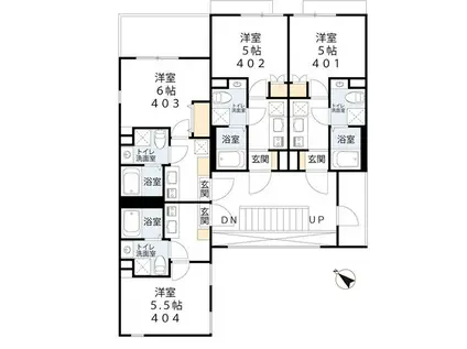 ISD下高井戸(1K/4階)の間取り写真