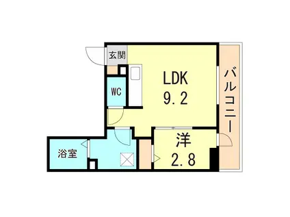 MAISON DE MARINA甲子園(1LDK/3階)の間取り写真