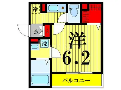 T&P TAKENOTSUKA(1K/2階)の間取り写真