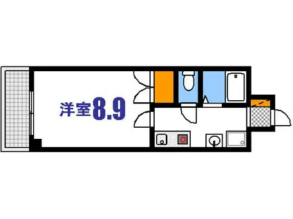 第2セイミツビル(1K/7階)の間取り写真