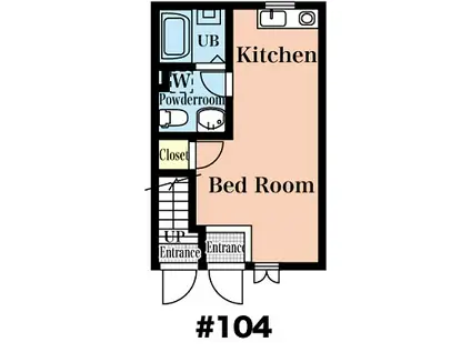 アンティークハウス1(ワンルーム/1階)の間取り写真