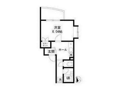 YOYOGIPARK SIDEGARDENS(1K/3階)の間取り写真