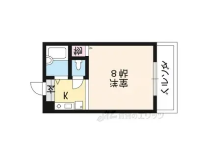 鞘町フラッツ(1K/1階)の間取り写真