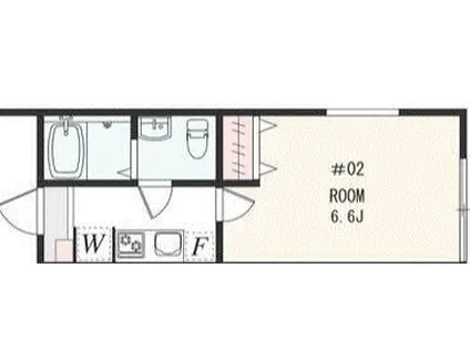 アザーレ・パッシオ大口A(1K/2階)の間取り写真