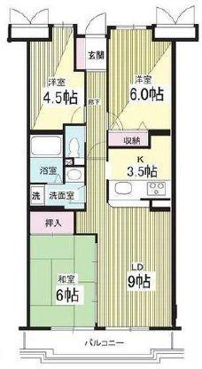 アーバン・ヒルズ21(3LDK/6階)の間取り写真