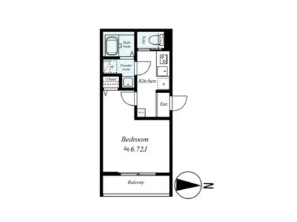 グラドゥス上溝4(1K/1階)の間取り写真