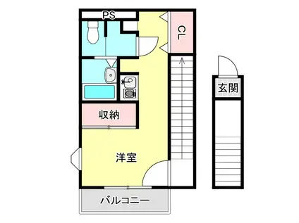 キャッスルエイト(ワンルーム/2階)の間取り写真