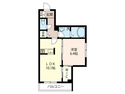 ラヴィエール中落合(1LDK/3階)の間取り写真