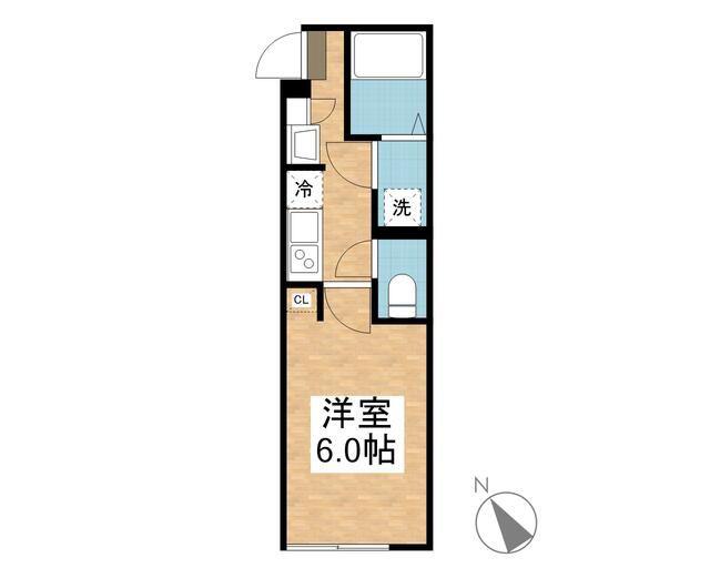 アンソレイエ加須(1K/1階)の間取り写真
