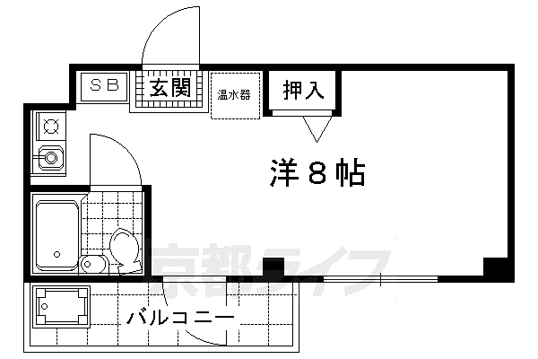 パレセゾン大枝(1K/3階)の間取り写真