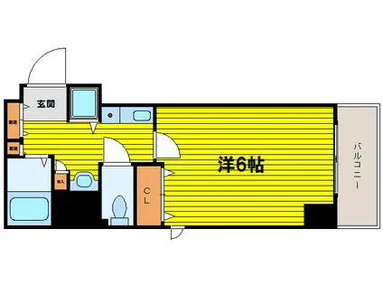 グローディア天満橋(1K/8階)の間取り写真