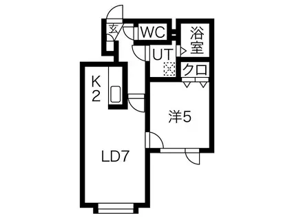 NRJフシコ(1LDK/3階)の間取り写真