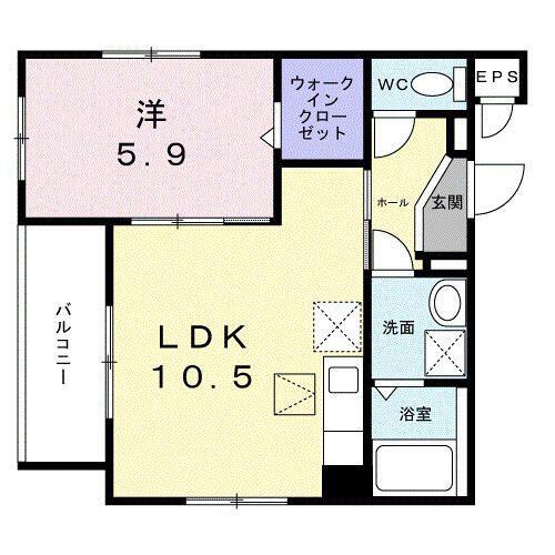 クレストネリマ(1LDK/1階)の間取り写真