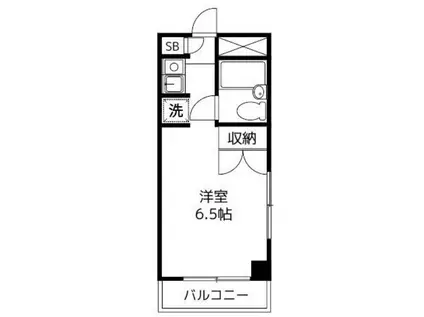 テイクス1(ワンルーム/8階)の間取り写真
